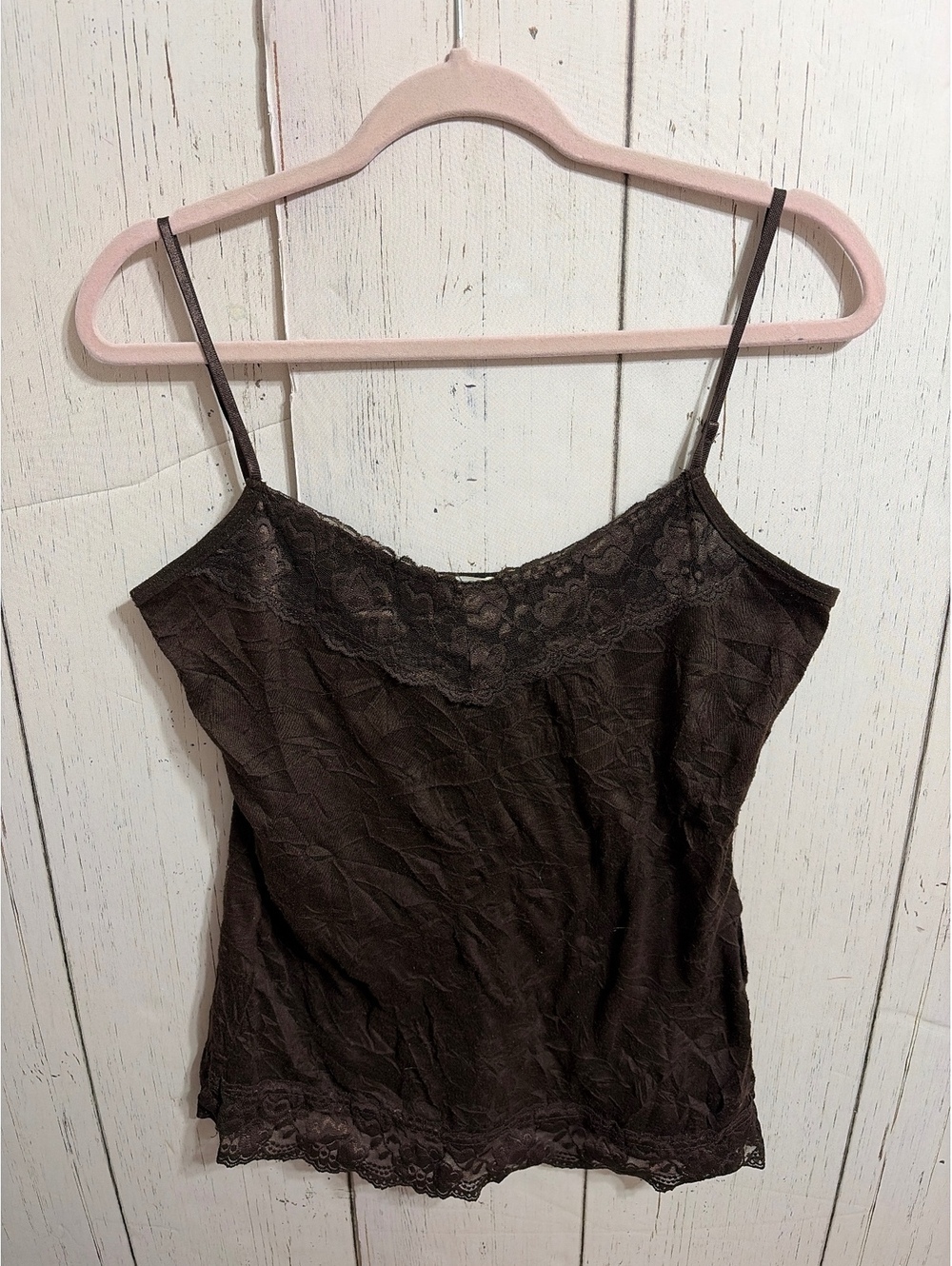 Maurice's Brown Lace Camisole Tank Top Large